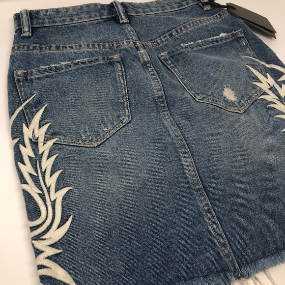 ALL SAINTS Philly Denim Skirt in Indigo Blue Size 2 - Picture 4 of 8